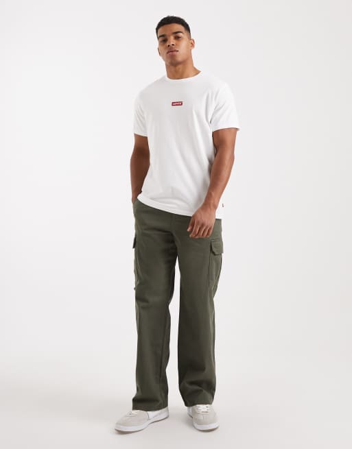 Levi's – Vit t-shirt med centrerad liten logga, 2 av 5