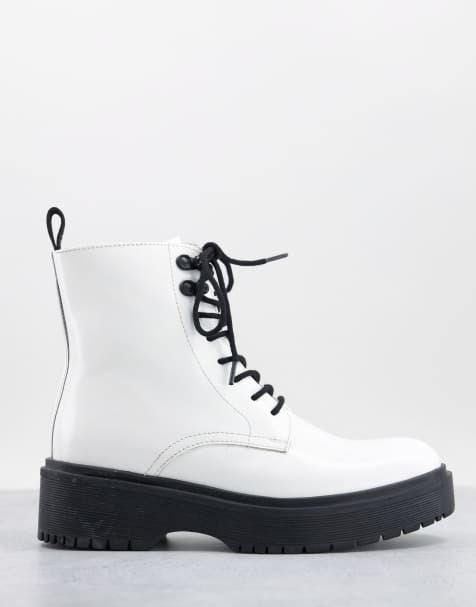 Levi's – Vita läderboots med snörning - view 1