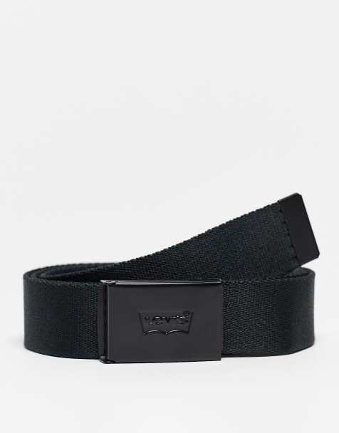 Levi's - Vævet sort bælte med flagermuslogo - view 1