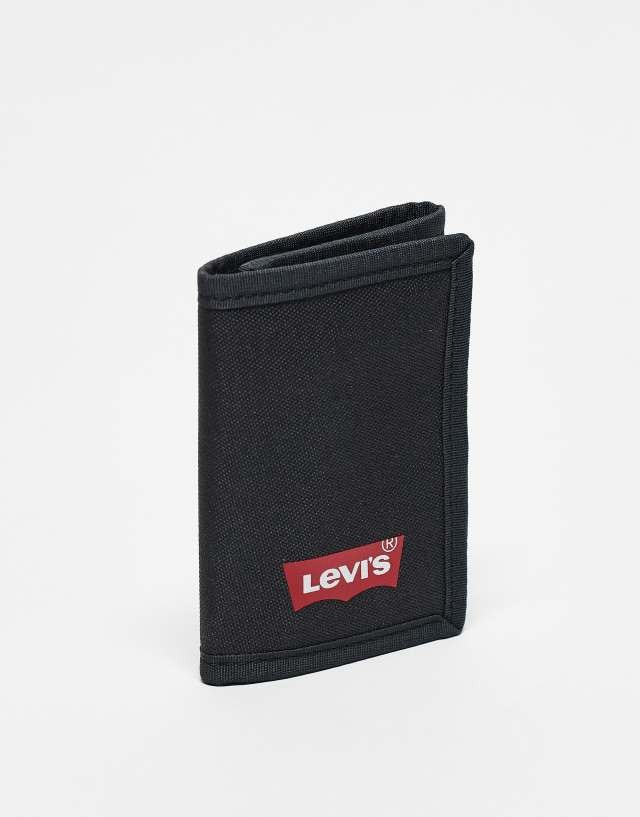 Levi's - wallet with red batwing logo in black