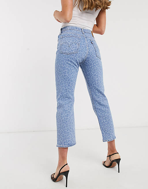 Levi's wedgie high rise straight leg jean in leopard print | ASOS