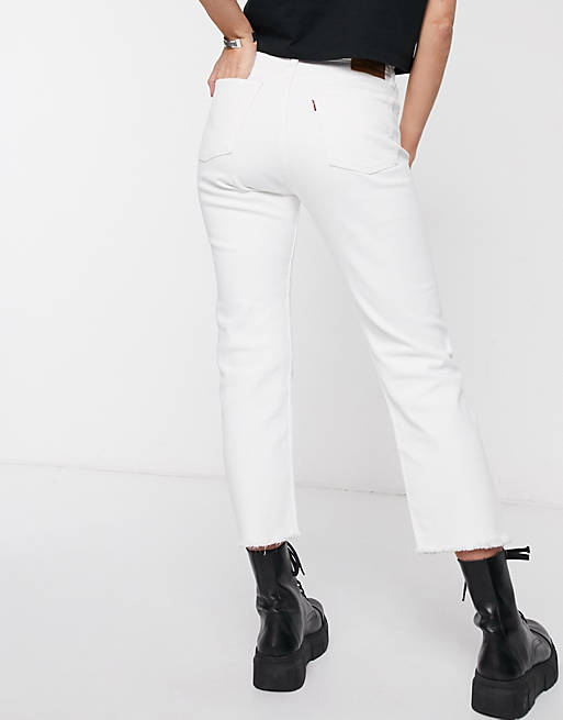 Levi's wedgie high rise straight leg jean in white | ASOS