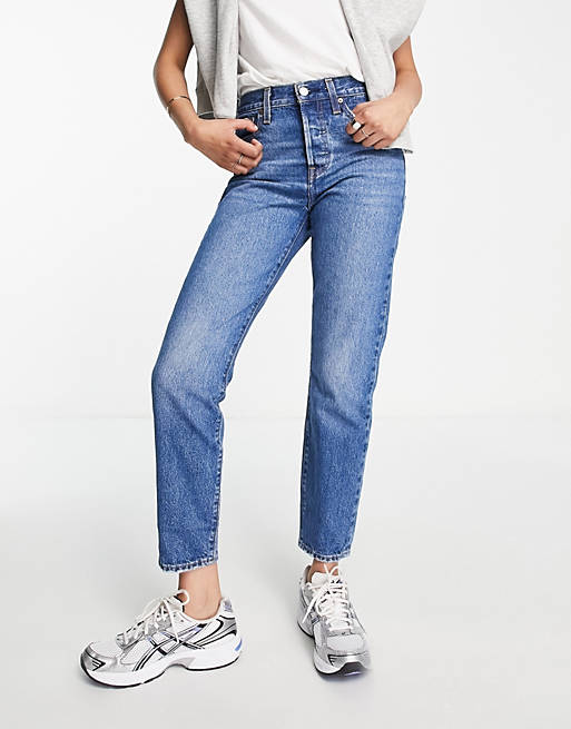 Levi's wedgie icon fit jean in mid wash blue | ASOS