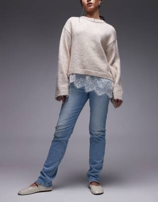 Wedgie - Schmal geschnittene Jeans in Hellblau Blau W26 L30