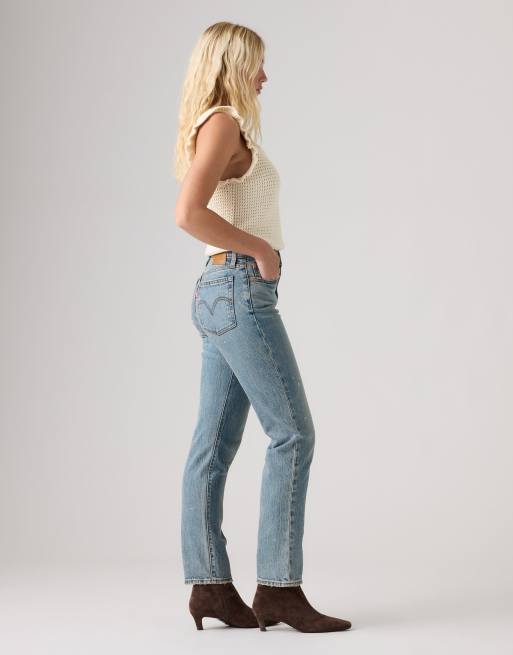 Levi's – Wedgie – Slim-Fit-Jeans in Blau, 4 von 4