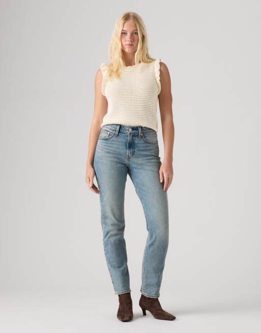 Levi's Wedgie slim jeans in blue, 2 of 4