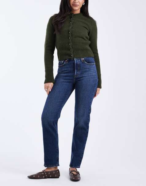 Levi's wedgie straight denim jean in dark blue - view 1