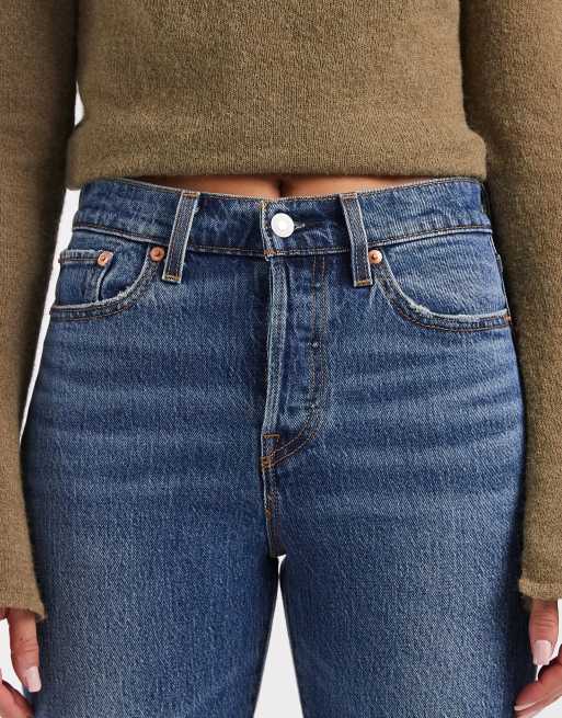 Levi's wedgie straight denim jean in mid blue, 4 of 5