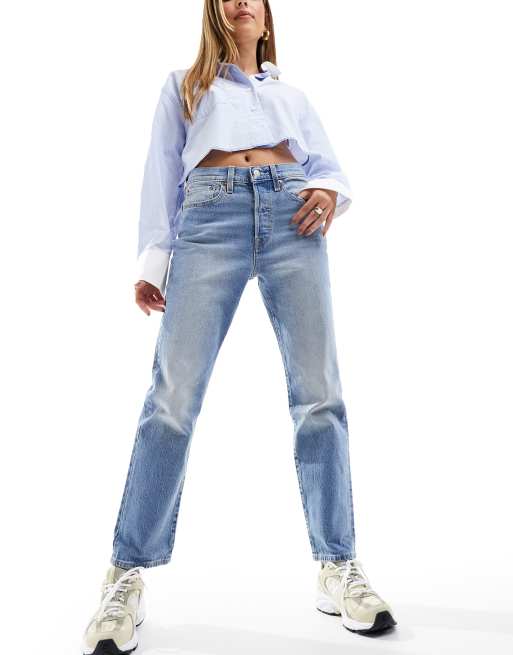 Levi's Levis Trendy Plus Size Essential Western Cotton Shirt Classic  Straight Leg Jeans in Blue