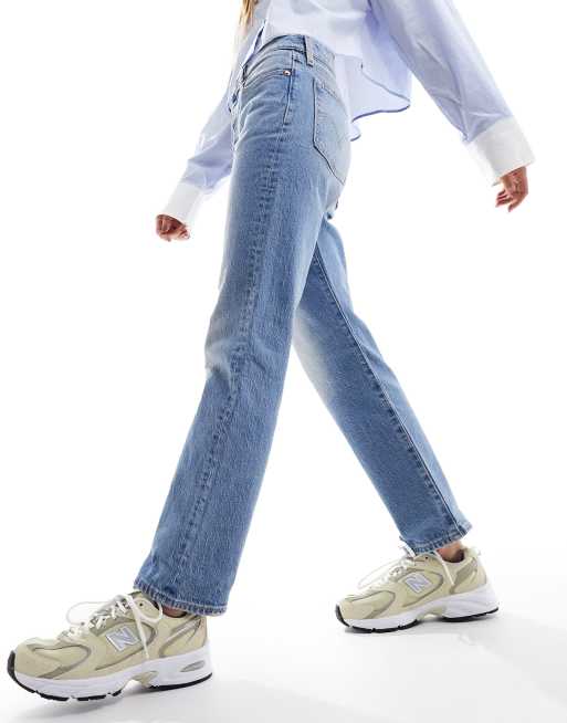 Wedgie Straight Jeans - Blue