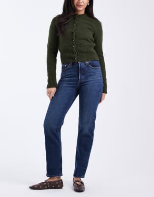 Levi's wedgie straight jean in dark blue
