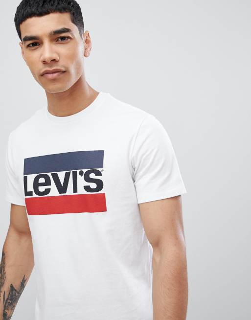 Levi's – Weißes T-Shirt mit Logo für die Sportbekleidung, 3 von 4