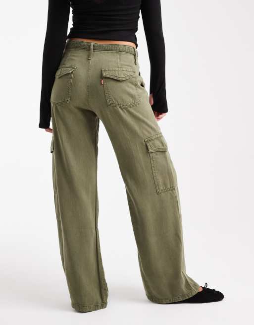 Levi's – Weite Dad-Cargohose in Khaki, 2 von 5