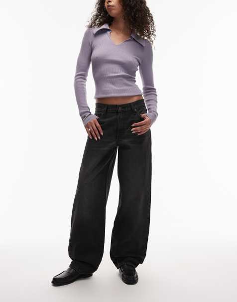 Levi's – Weite Dad-Jeans in verwaschenem Schwarz - view 1