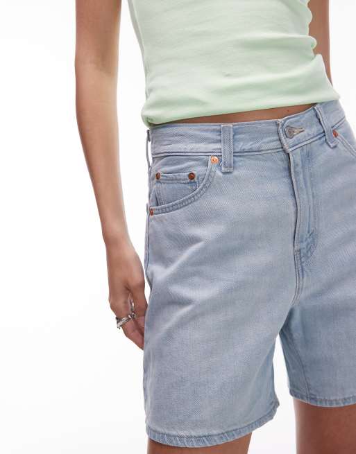 Levi's – Weite Jeansshorts in Hellblau mit hohem Bund, 3 von 5