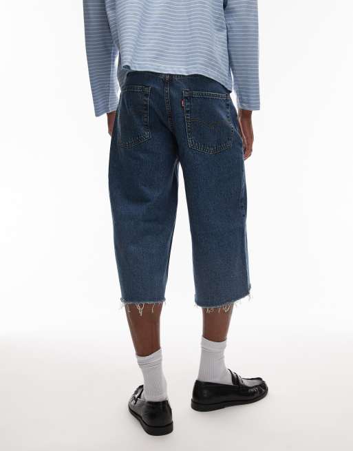 Levi's – Weite Jorts in dunkler Waschung und 3/4-Länge mit verdrehter Optik , 4 von 5