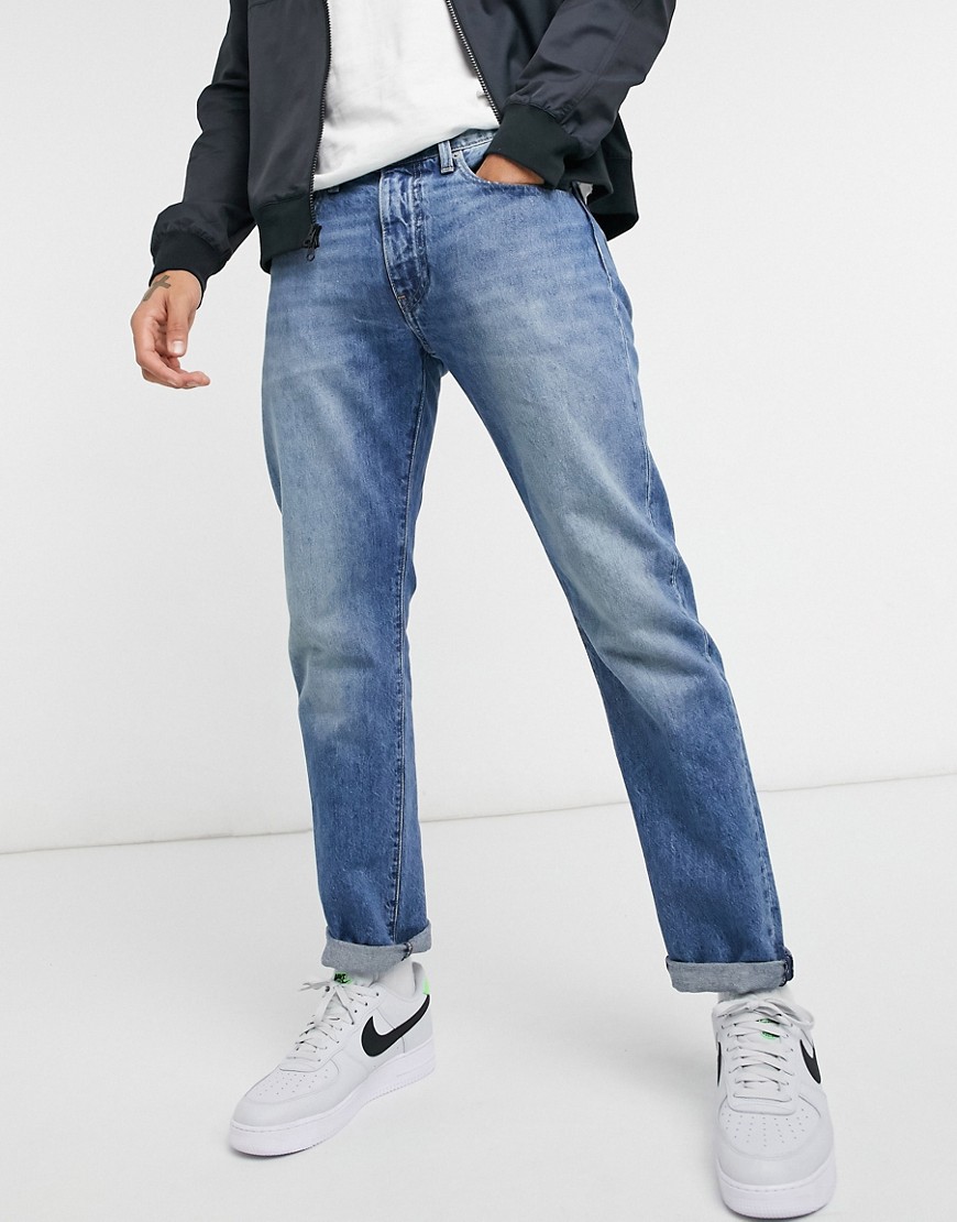Levi's Well Thread 502 taper fit jeans in abraded obsidain hemp-Blue