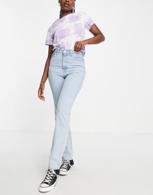 Levi's - Well Thread - Baumwoll-Jeans im Stil der 70er in heller Waschung mit hohem Bund und geradem Schnitt - LBLUE-Bla...