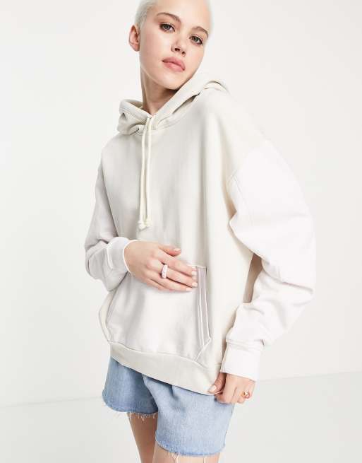 Levi's Well Thread cotton colourblock hoodie in light pink - GREY | ASOS