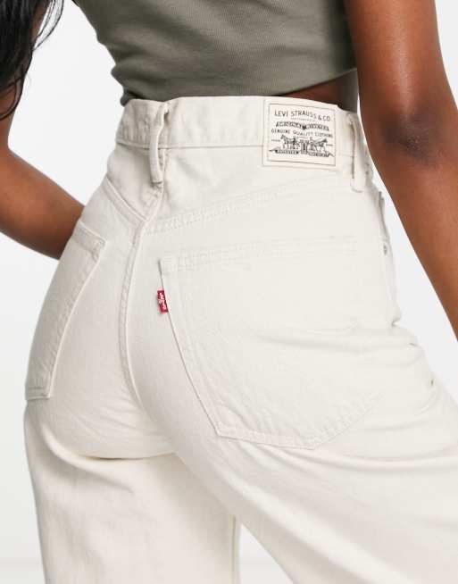 White levi high waisted jeans new arrivals