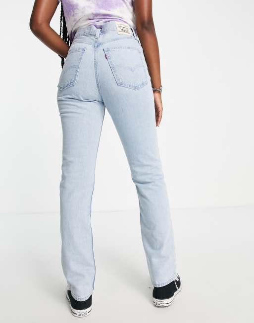 Levi's - Well Thread - Højtaljede 70'er-jeans med lige ben i bomuld i lys vask, 2 af 4