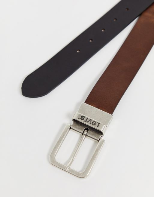 Levi's – Wendbarer Ledergürtel in Schwarz/Braun, 4 von 4