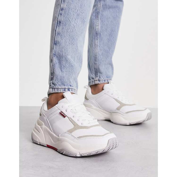 Levi s West chunky trainers in white