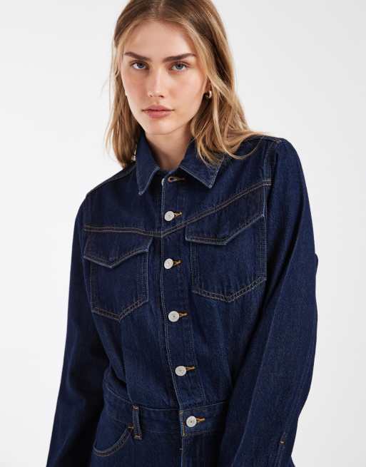 Levi's western denim kedeldragt i blå, 2 af 4
