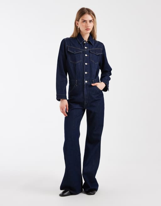 Levi's western denim overall in blauw, 3 van 4