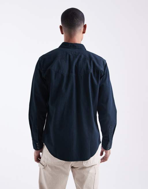 Levi's western detailing denim shirt in washed black, 3 of 5