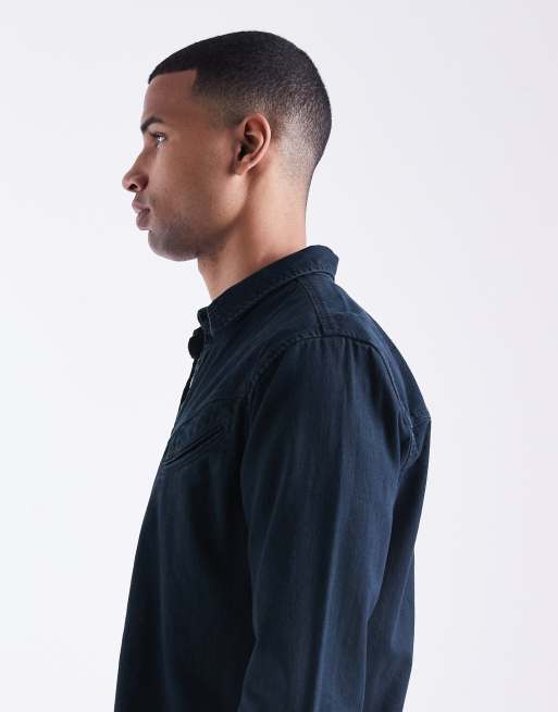 Levi's western detailing denim shirt in washed black, 4 of 5