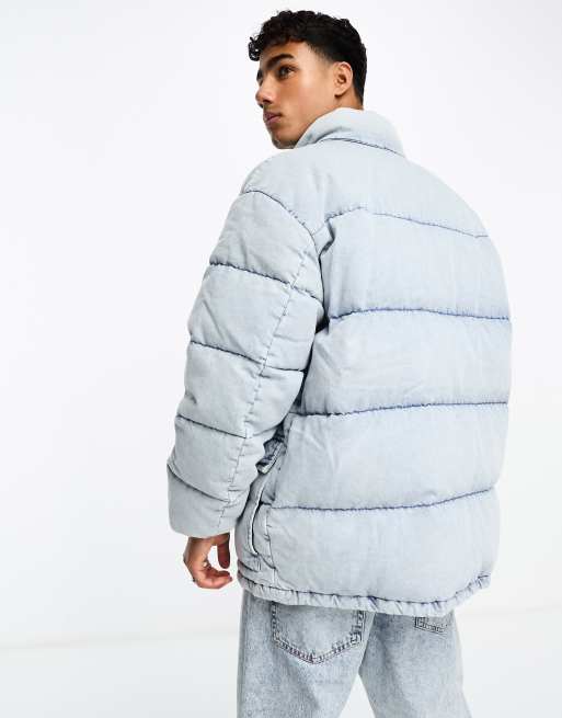 Levi's - Western Down - Lyseblå dynejakke i denim, 3 af 4
