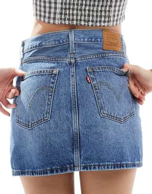 Levi's Western Icon Denim Skirt In Blue