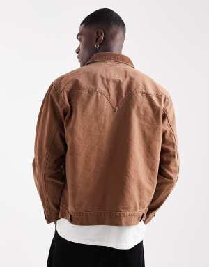 Levi's western shorthorn trucker jacket in tan