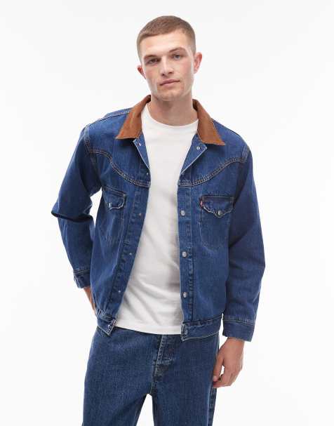 Levi's - Western Shorthorn - Trucker-jakke i mellemvasket denim - view 1