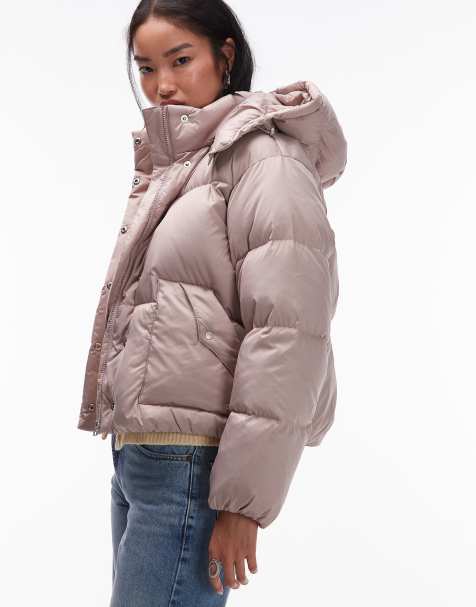 Levi's western shortie puffer coat in stone