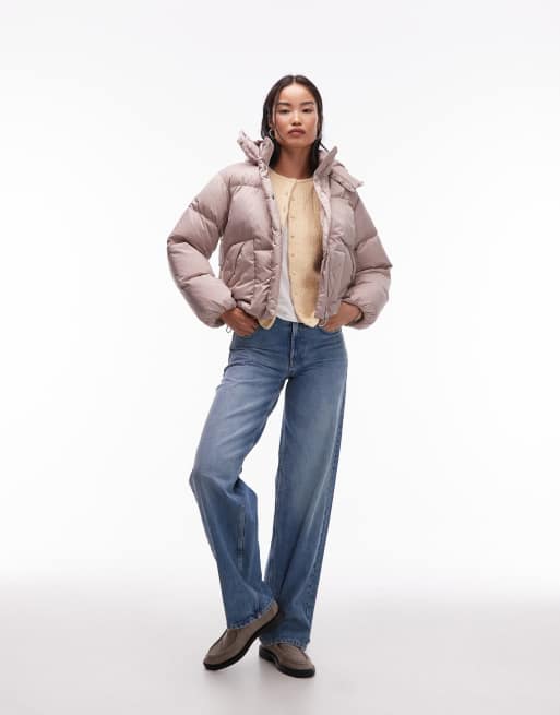 Levi's – Western – Szarobeżowy krótki płaszcz ocieplany, 2 z 4