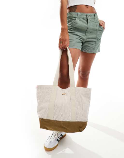 Levi's - Western tote tas met logo in crème