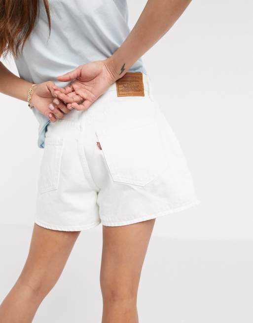 Levi's wide leg shorts in white | ASOS