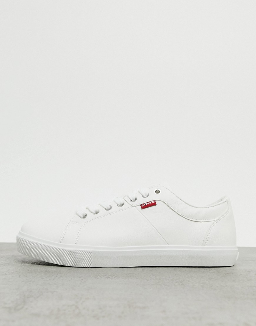 Levi's - Woodward - Sneakers in ecopelle bianche con logo piccolo-Bianco