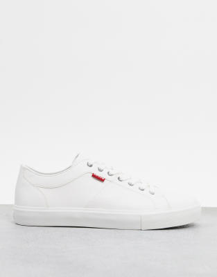 white levi trainers