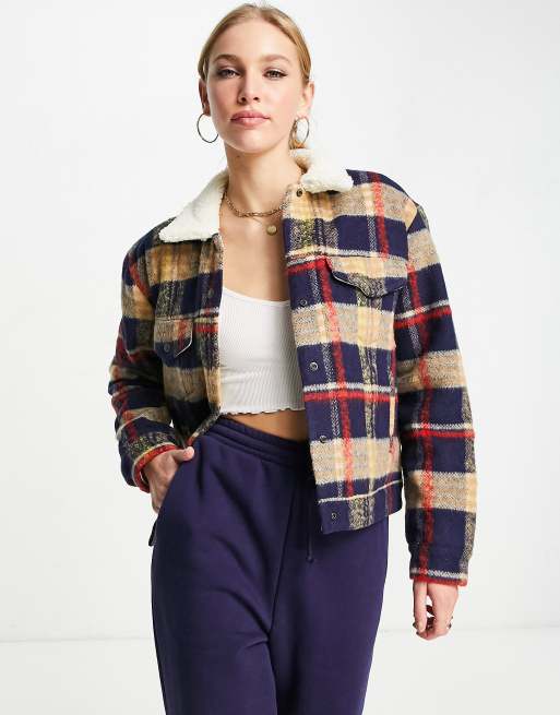 Levis sherpa 2024 jacket plaid