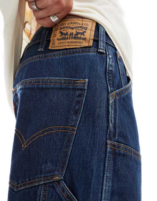 Levi's Workwear 565 loose fit double knee jeans in dark blue
