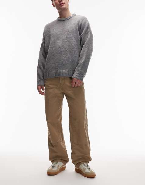 Levi's – Workwear 568 – Beige, lediga och raka byxor med förstärkta knän - view 1