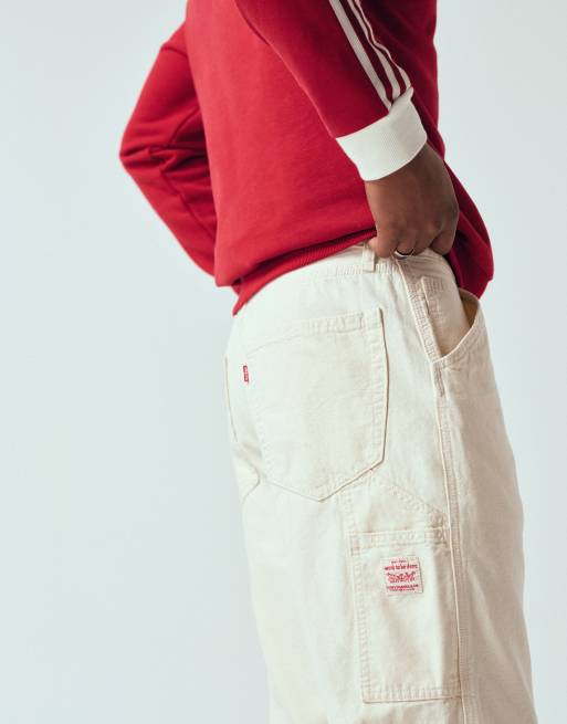 Levi's – Workwear 568 – Białe, luźne spodnie typu carpenter, 2 z 5