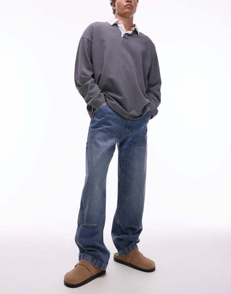 Levi's - Workwear 568 - Jean droit ample avec renforts aux genoux - Délavage moyen - view 1