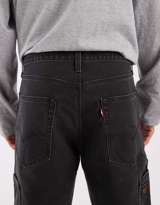 Levi's - Workwear 568 - Jeans dritti ampi neri, 5 di 5