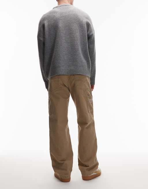 Levi's – Workwear 568 – Locker geschnittene Hose in Beige mit verstärkter Kniepartie, 2 von 5