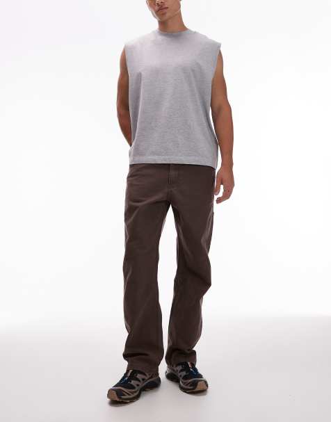 Levi's – Workwear 568 – Locker sitzende Carpenter-Jeans in überfärbtem Braun mit Unisex-Passform und geradem Schnitt - view 1