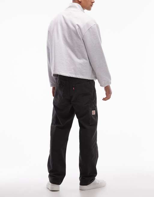 Levi's – Workwear 568 – Lockere Carpenter-Hose mit geradem Schnitt in verwaschenem Schwarz , 2 von 5